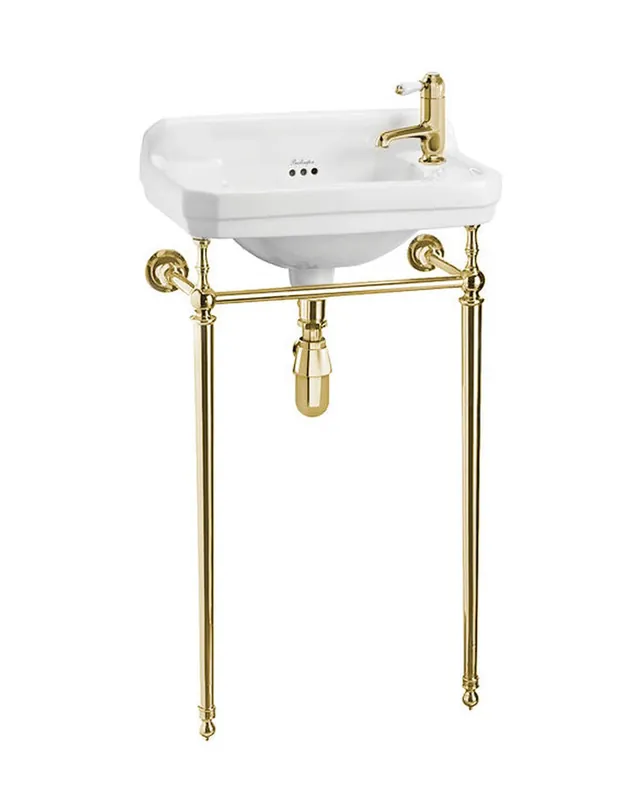 Pesuallas Burlington - Edwardian JR 51 cm messinkijalustalla Ilmainen Palautus