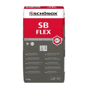 Uutuus Laattasauma 15 kg - Schönox SB hopeanharmaa
