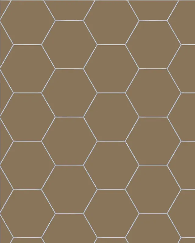 Poisto Klinkkeri - Hexagon 15 x 15 cm kahvinruskea