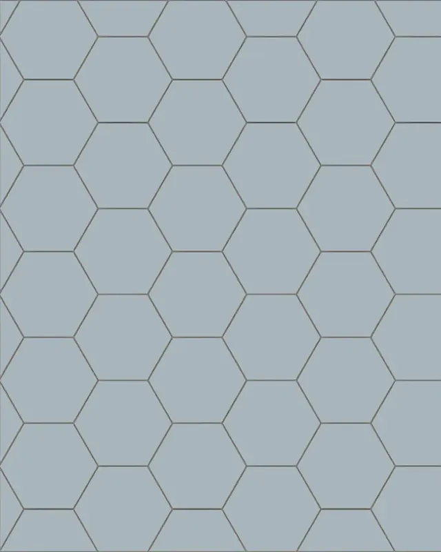 Merkkituote Klinkkeri - Hexagon 10 x 10 cm harmaansininen