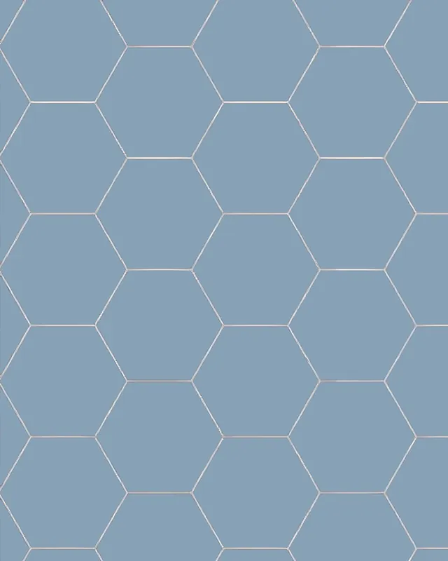 Klinkkeri - Hexagon 15 x 15 cm vaaleansininen Tarjous