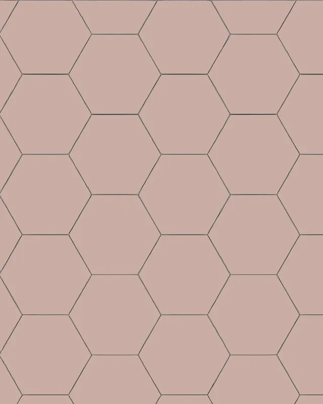 Klinkkeri - Hexagon 15 x 15 cm vaaleanpunainen Tarjoushinta