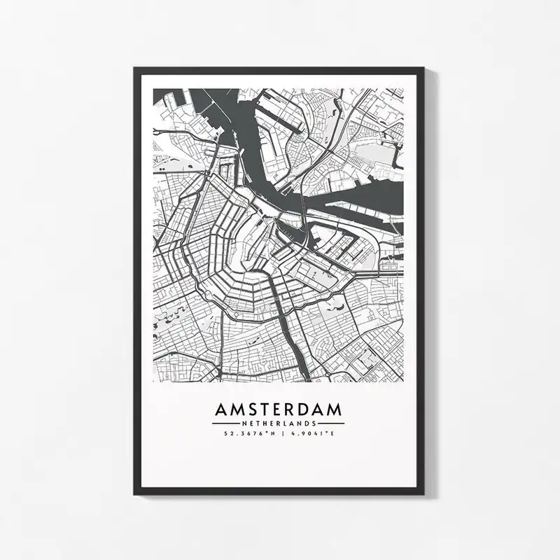 Edullinen Hinta Juliste - Amsterdamin Kartta