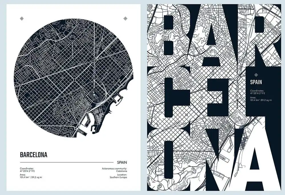 Flash-Tarjous Juliste - Barcelonan Karttadesign / Sarja 2