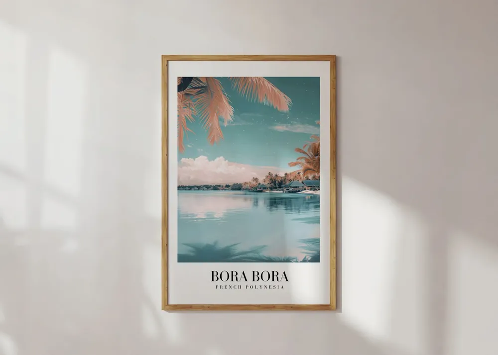 Juliste - Bora Bora Ranskan Polynesia Sertifioitu