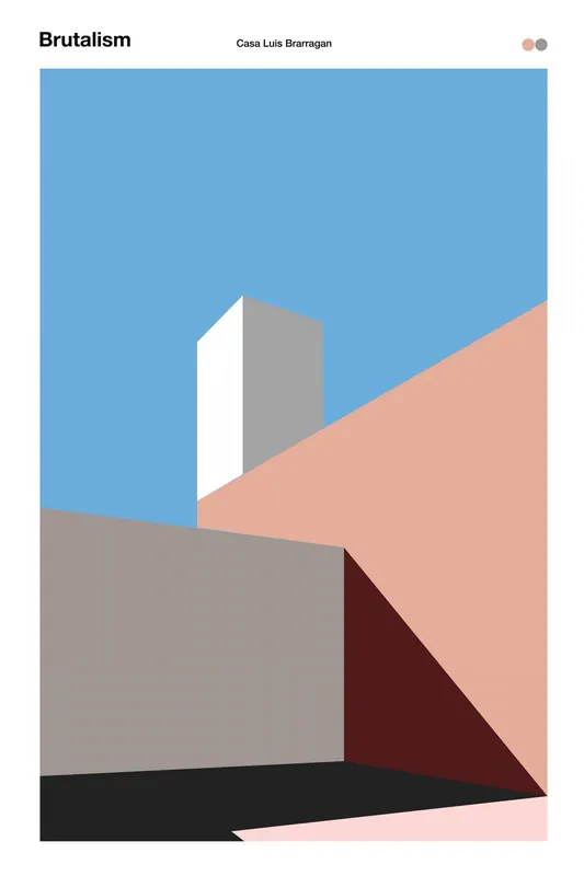 Viikonlopputarjous Juliste - Brutalismi Casa Luis Barragan
