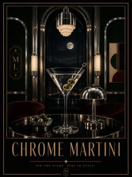 Juliste - Chrome Martini Pikatoimitus