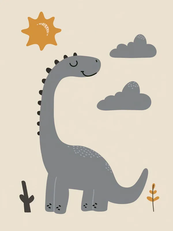 Viimeinen Mahdollisuus Juliste - Dinosaurus ja Aurinko