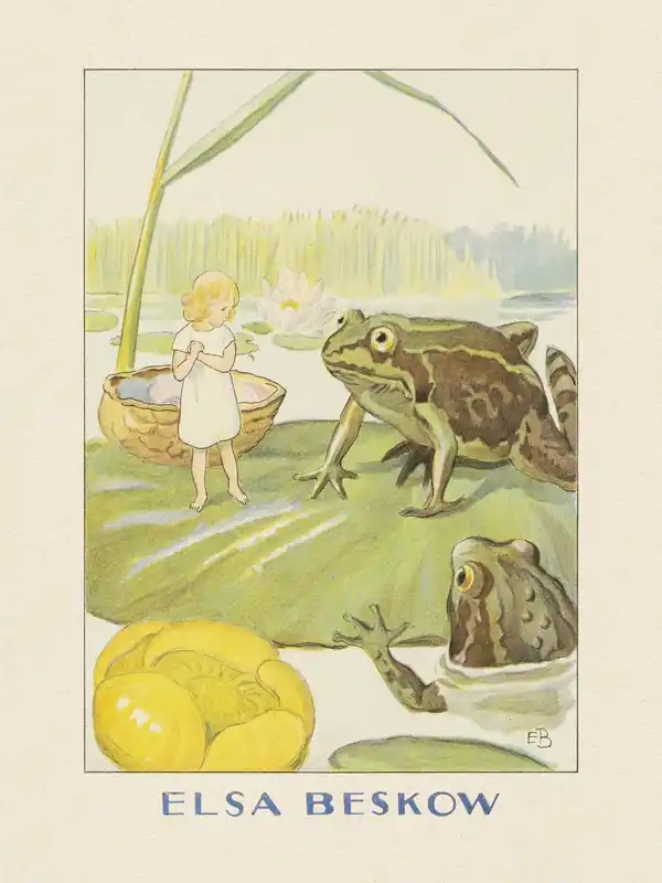Juliste - Elsa Beskow Sammakko Merkkituote