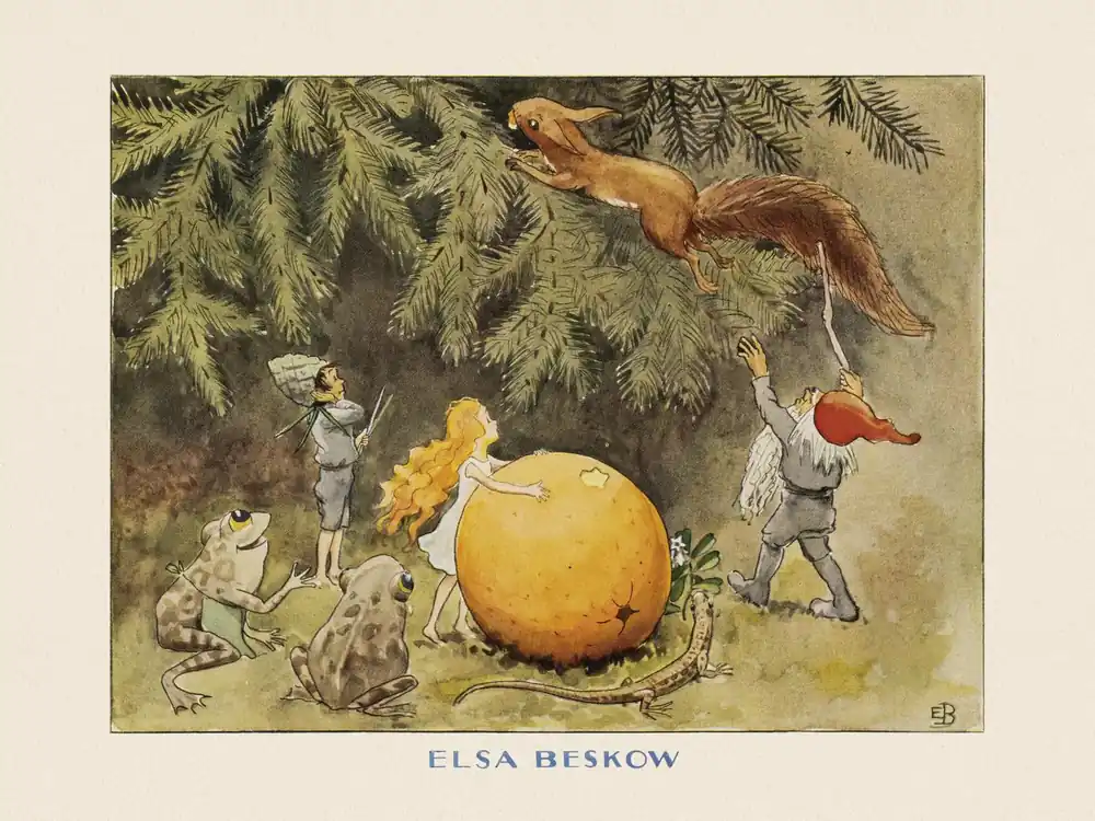 Juliste - Elsa Beskow Taideteos Alkuperäinen
