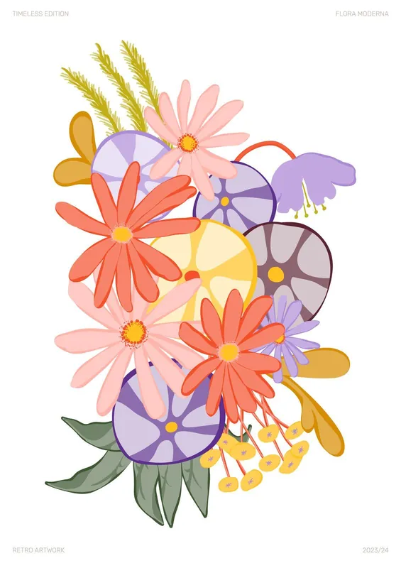 Alennus Juliste - Flora Moderna / 2 kpl