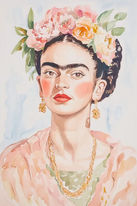 Juliste - Frida Kahlo Muotokuva Tehdashinta