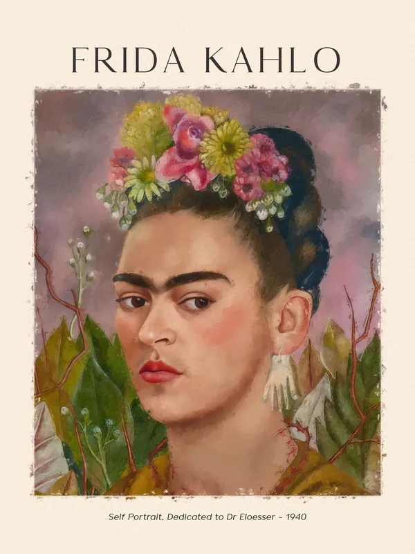 Tehdashinta Juliste - Frida Kahlo Omakuva