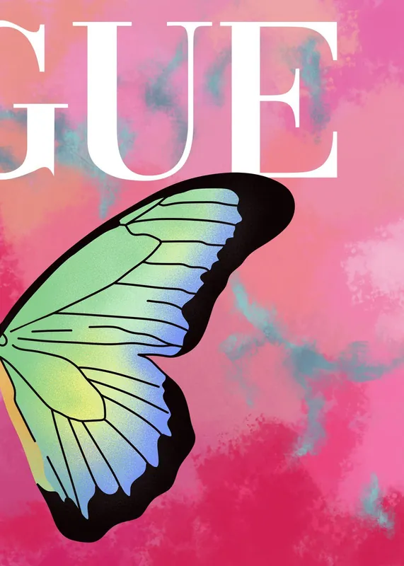 Juliste - Perhonen Vogue Ajankohtainen