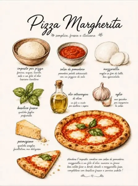 Juliste - Pizza Margherita Edullinen