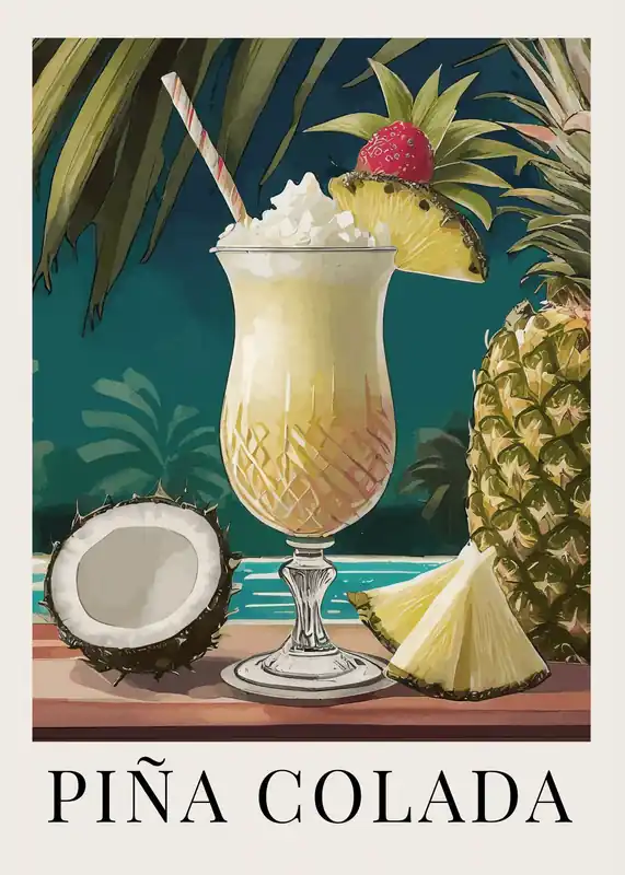 Juliste - Piña Colada Heti Saatavilla