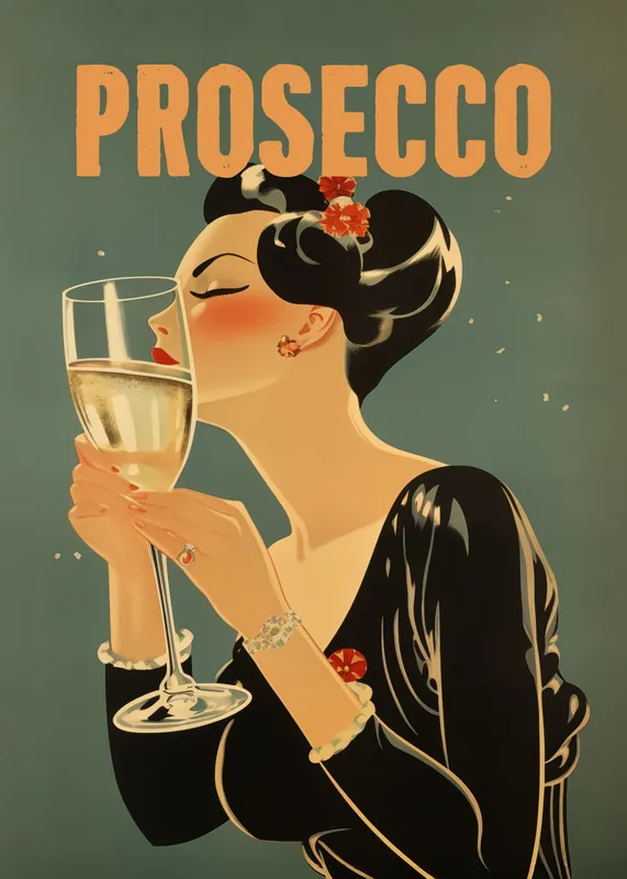 Juliste - Prosecco Art Deco Loppuunmyynti