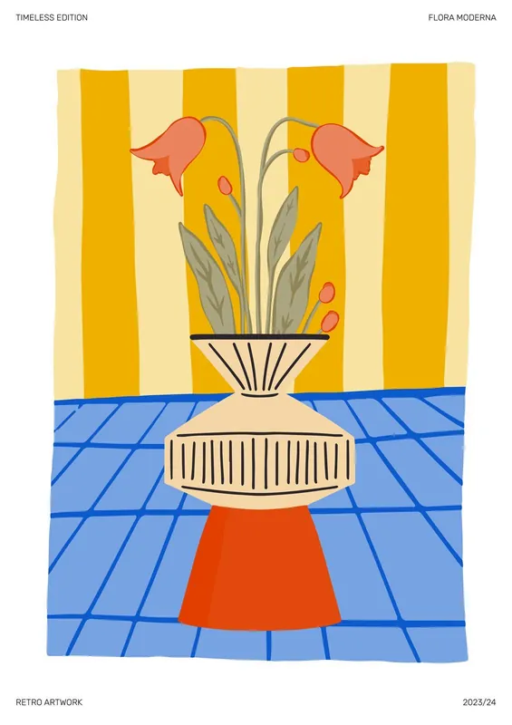 Viimeinen Mahdollisuus Juliste - Retro Artwork Flora Moderna