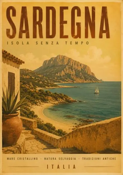 Erikoistarjous Juliste - Sardinia Ajaton Saari