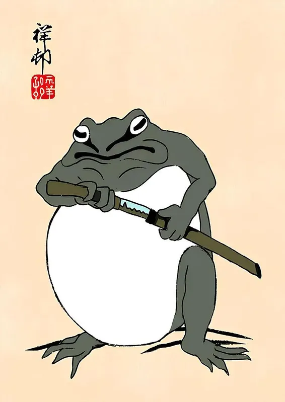 Halpa Hinta Juliste - Samurai Sammakko