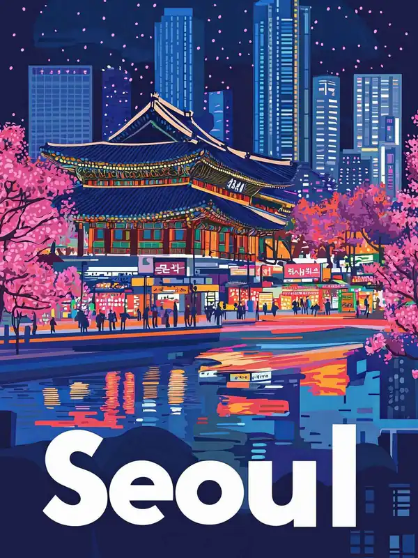 Tilaa Nyt Juliste - Seoul Skyline