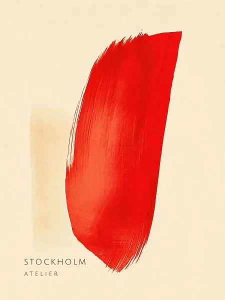 Juliste - Stockholm Atelier Punainen Silitys Vain Tänään