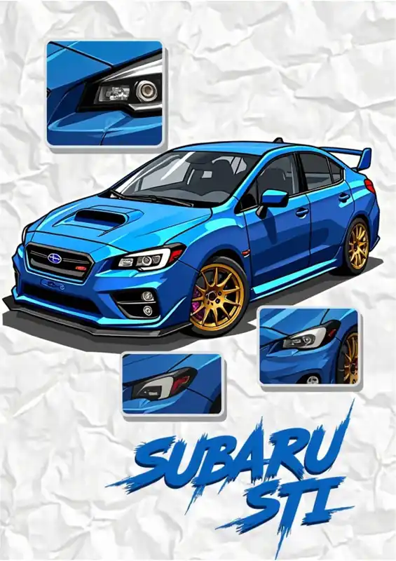 Tehdashinta Juliste - Subaru STI Auto