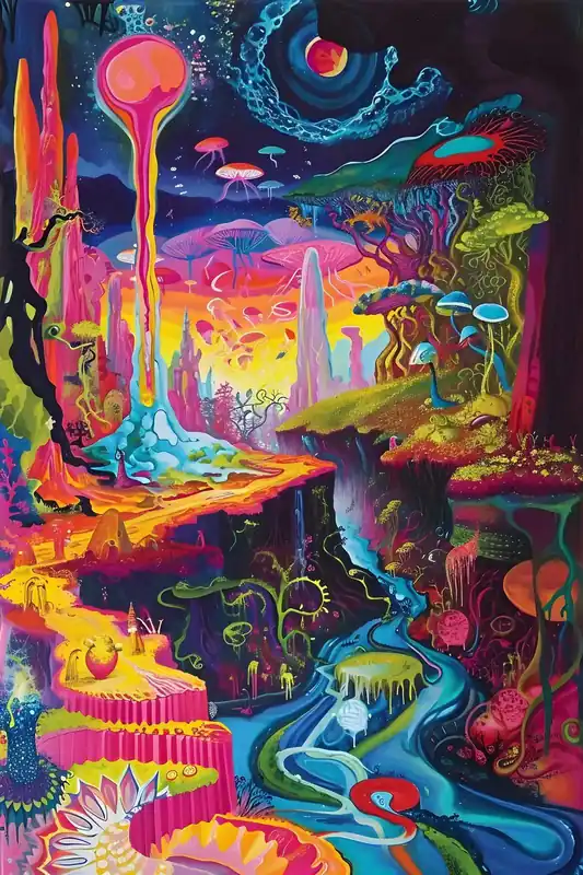 Juliste - Surrealistinen Maisema Kausialennus