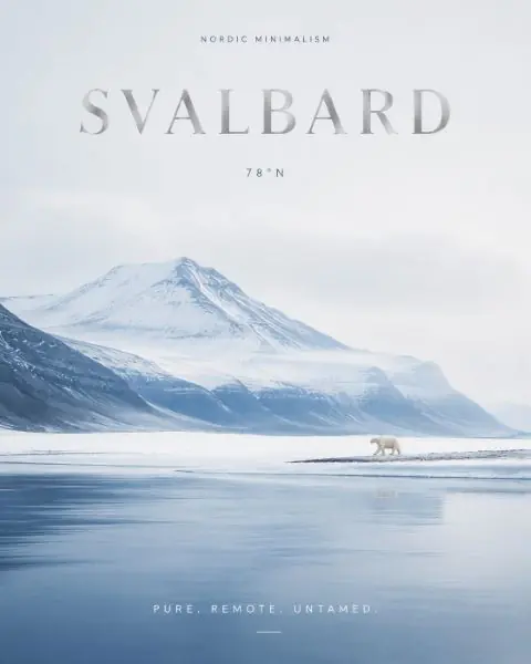 Juliste - Svalbard Pohjoismainen Minimalismi Halpa
