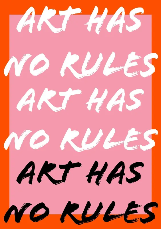 Alennettu Poster - Art Has No Rules
