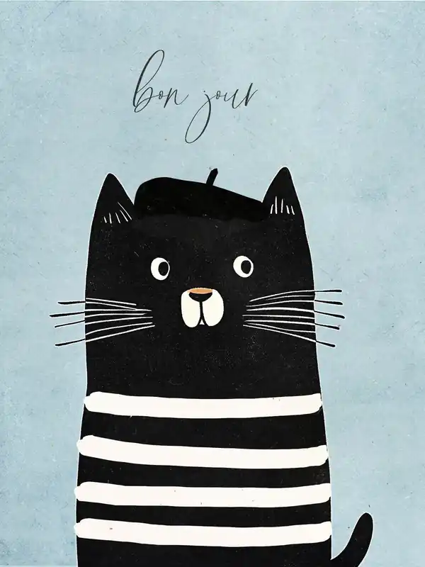 Erikoistarjous Poster - Bonjour Cat