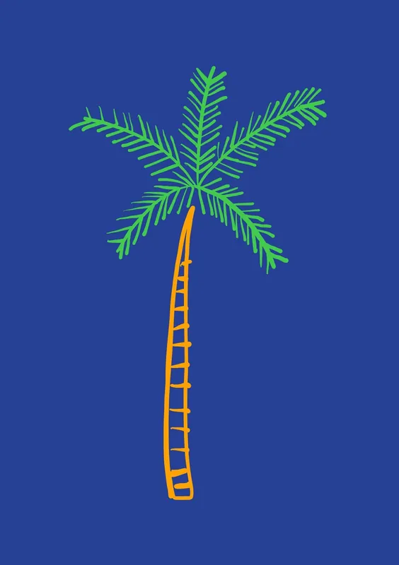 Poisto Poster - Palm Tree Illustration