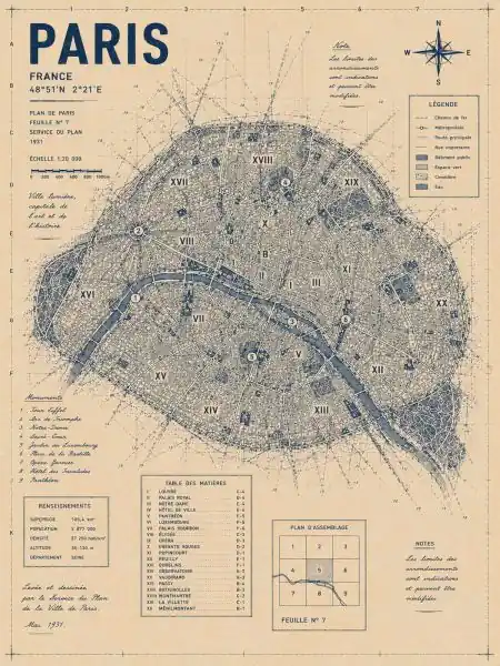Asiakkaiden Suosikki Poster - Paris Map Art