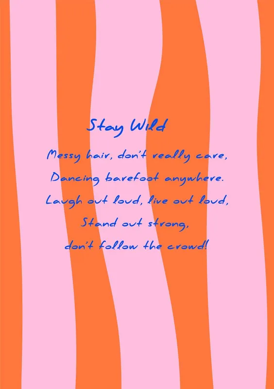 Osta Verkossa Poster - Stay Wild