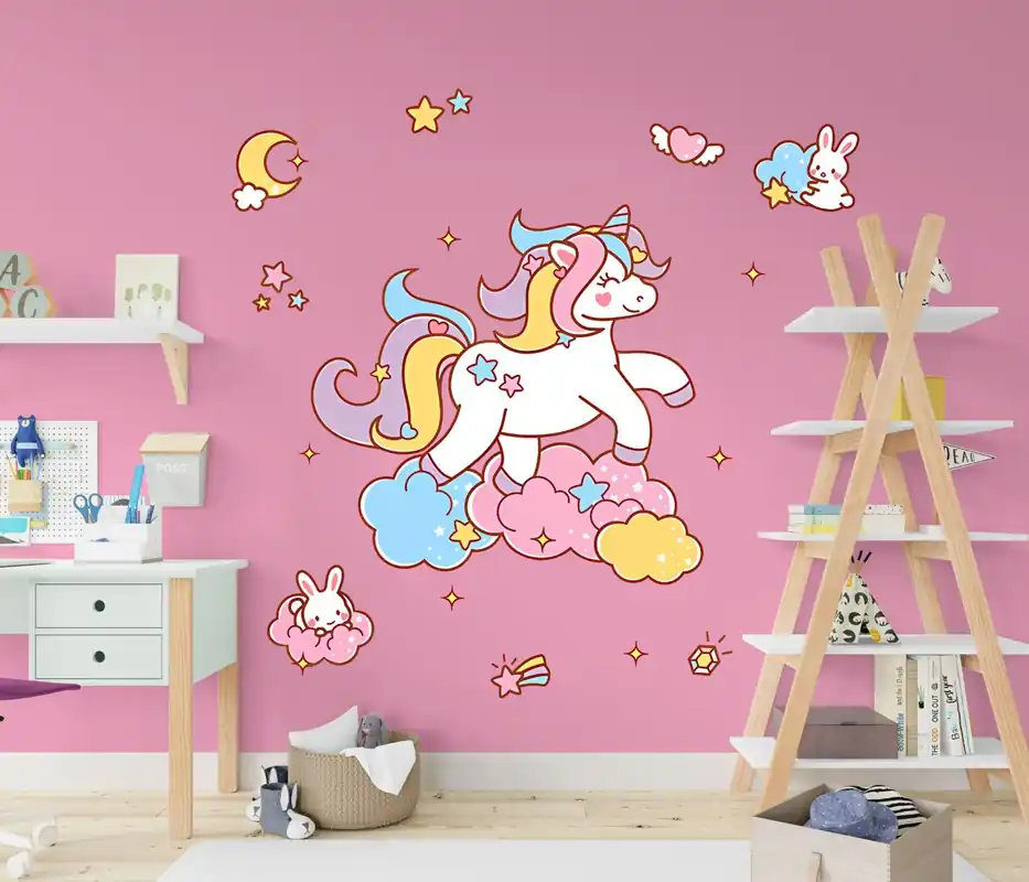 Wallstickers - Happy Unicorn Suoraan Valmistajalta