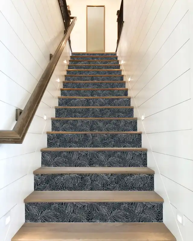 Merkkituote Seinätarra - Stair Riser / Mustat lehdet / Sarja 13