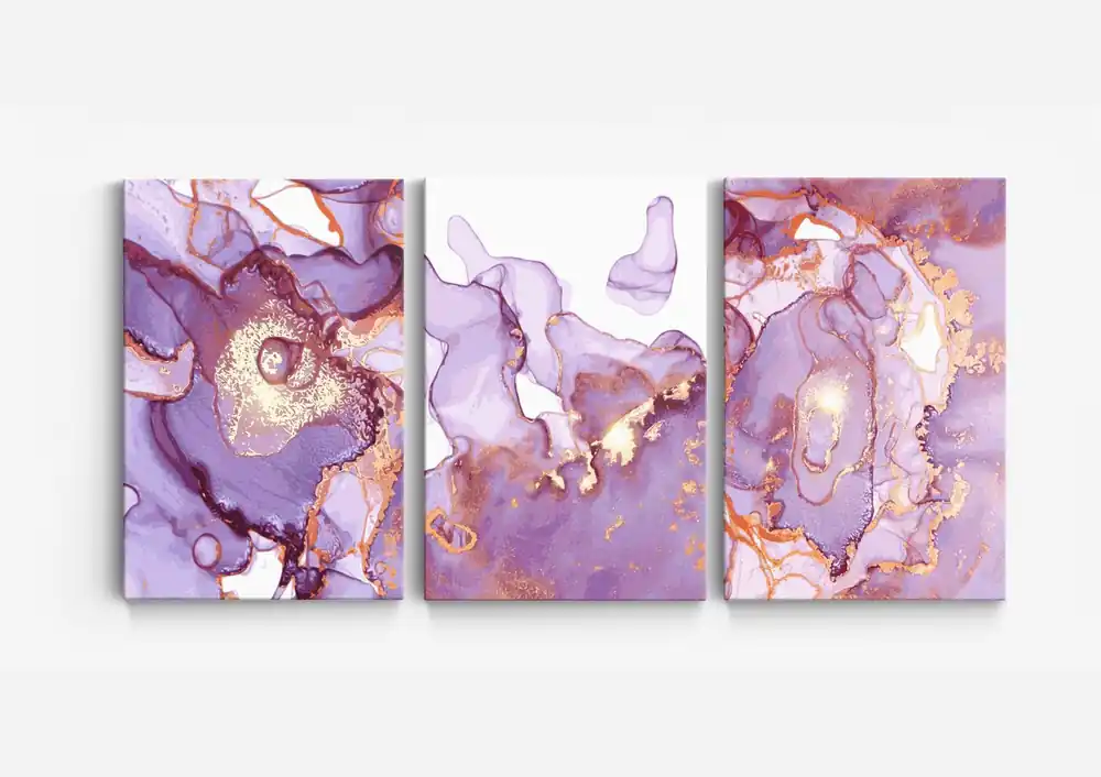 Abstrakti Violetti Canvas Taide - Sarja 3 Viikonlopputarjous