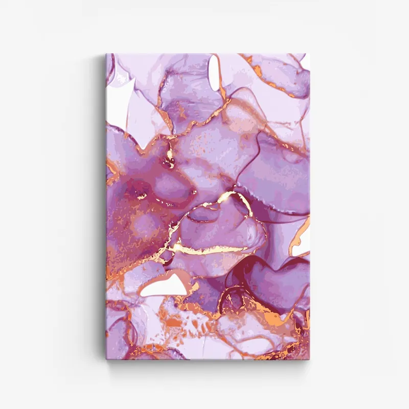Alkuperäinen Abstrakti Violetti Canvas Taideteos