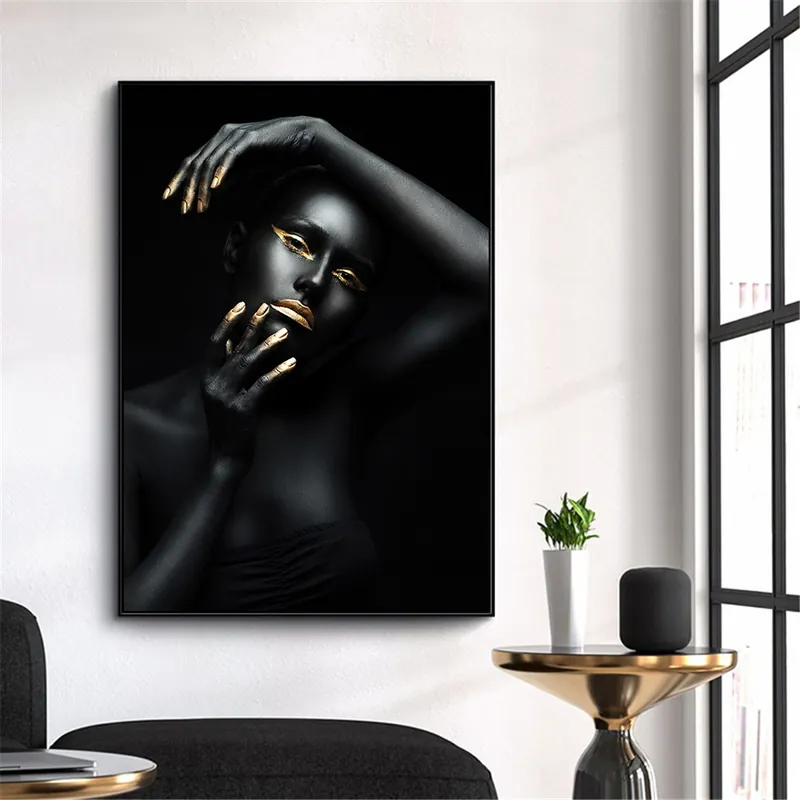 Uusi Malli Hotsale-afrikkalaiset naiset giclee-vedoksia kankaalle painettu koristeellinen öljymaalaus seinälle