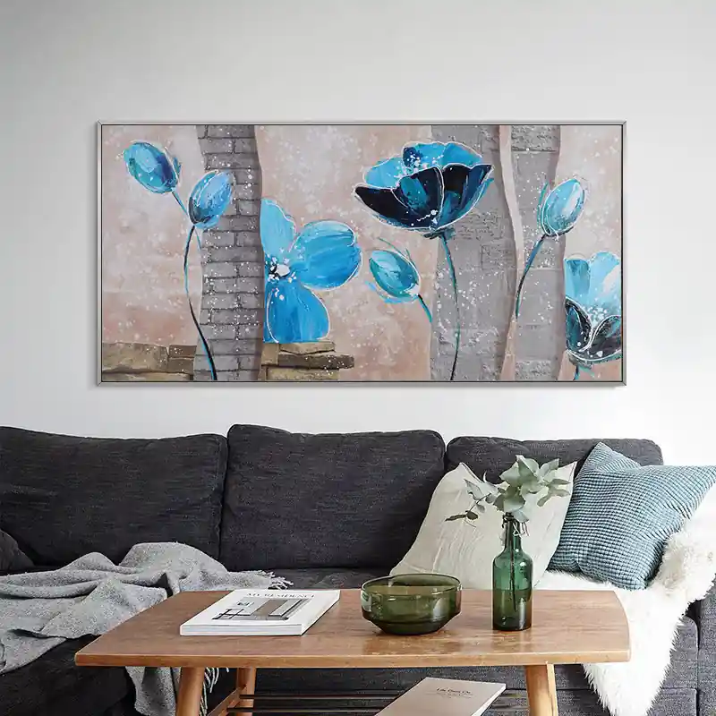 Halpa 100 % käsintehty abstrakti design kultafolio seinätaide Abstrakti kankaalle öljymaalaus kankaalle venytetty ar