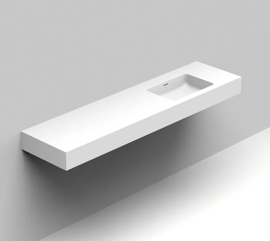 Balteco Standard mittatilausallastaso 180,1-200X50X15 cm mattavalkoinen Xonyx erillinen ylivuoto kulho oikealla etu- ja vasemmalla reunalla Halpa Hinta