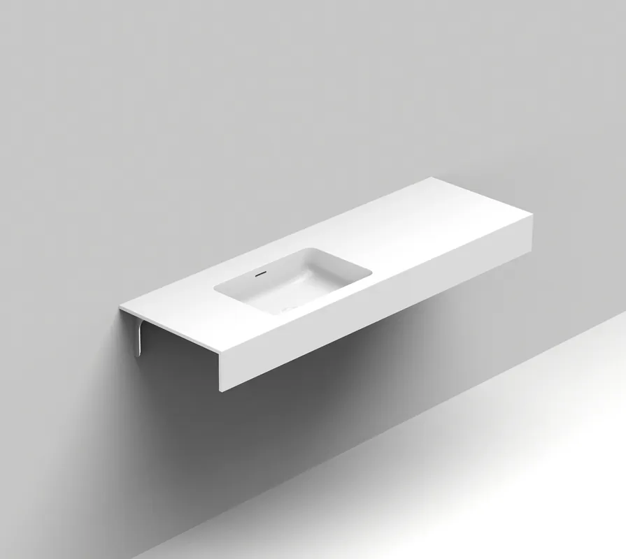 Balteco Standard mittatilausallastaso 140,1-160X50X15 cm mattavalkoinen Xonyx erillinen ylivuoto kulho vasemmalla etureunalla Uusi Kokoelma