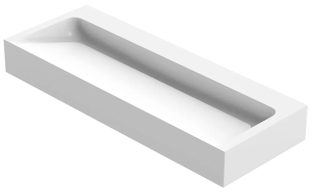 Osta Tänään Balteco U-series mittatilaus käsienpesuasema medium allas 260,1-300 cm valkoinen Xonyx ilman ylivuotoaukkoa