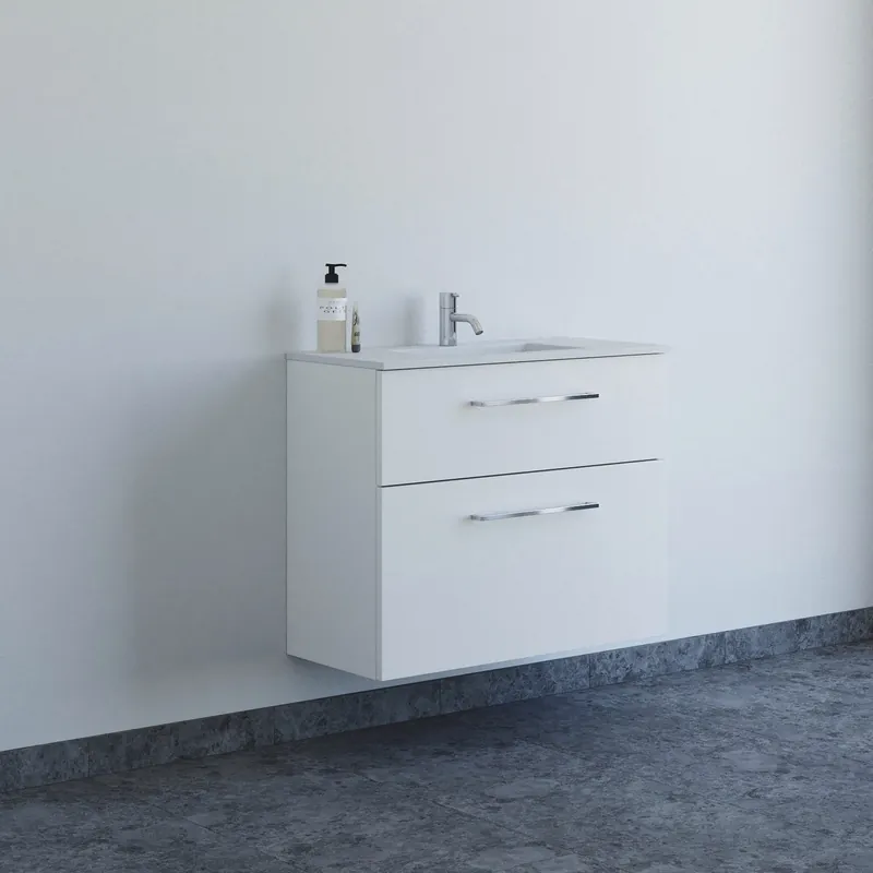 Sertifioitu Dansani Pro Best kalustesetti Mini Minore 81x65,5x36 cm mattavalkoinen 2 ltk sisältää vetimet