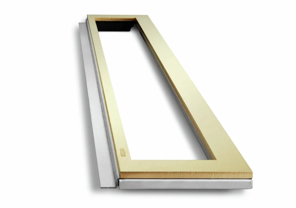 Edullinen Unidrain HighLine 1915 kehys 1000/15 mm RST AISI 304 PVD-messinki