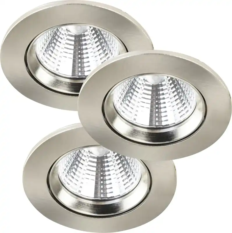 Uusi Kokoelma LED-alasvalosarja Nordlux Fremont, 3 kpl/pkt, 2700K, harjattu teräs