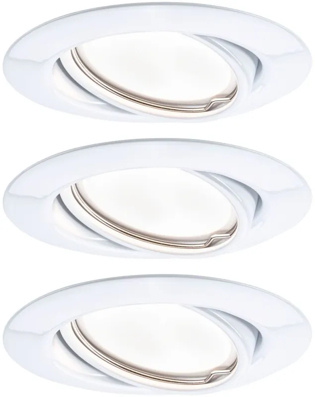 Osta Tänään Upotettava LED-valaisin Paulmann Base Coin, 3kpl, Ø90mm, 5W, 370lm, 3000K, valkoinen