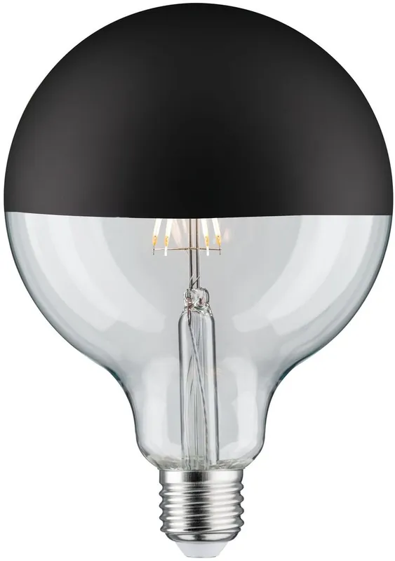 LED-pääpeililamppu Paulmann Modern Classic Edition Globe, E27, G125, 600lm, 6.5W, 2700K, himmennettävä, mattamusta Kampanjahinta