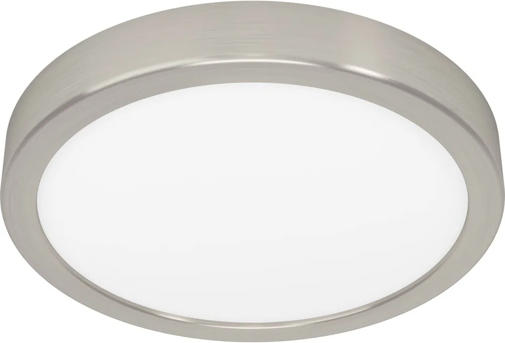 Edullinen LED-Plafondi Eglo Fueva 5 himmennettävä pyöreä mattanikkeli/valkoinen eri kokoja