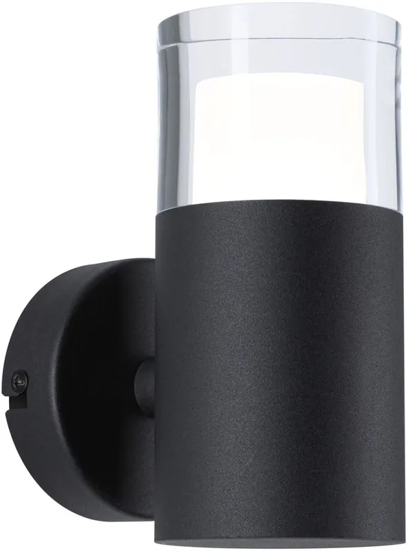 Seinä-/kattovalaisin Paulmann Kame, 16cm, IP44, 3000K, 320lm, 230V, 5W, signaalimusta Suoraan Valmistajalta